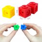 Montessori Math Toy 10 Color Rainbow Link Cube Snap Block Stacking Game Educational