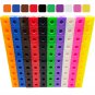 Montessori Math Toy 10 Color Rainbow Link Cube Snap Block Stacking Game Educational