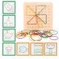 Children Math Geometric Shape Rubber Band Nailboard Games Kids Early Montessori Learning