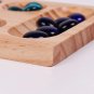 Novelty Mancala Game Creative African Gem Chess with 48 Glass Stones Household