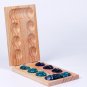 Novelty Mancala Game Creative African Gem Chess with 48 Glass Stones Household