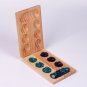 Novelty Mancala Game Creative African Gem Chess with 48 Glass Stones Household