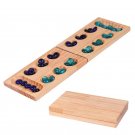 Novelty Mancala Game Creative African Gem Chess with 48 Glass Stones Household