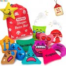 TEYTOY 12 Pack Shapes Beanbags, Preschool Learning Toys for Toddlers