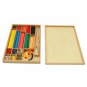 Montessori Math Games Baby Toys Geometry Shapes Sticks With Board Elements Number Wooden