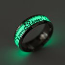 Stainless Steel Luminous Finger Rings For Couples Glow In Dark ring-love