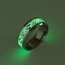 Stainless Steel Luminous Finger Rings For Couples Glow In Dark ring-dragon