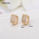 New Simple Round Circle Gold Plated Hoop Earrings For Women 11mm