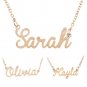 Fashion Unisex Women Men Cursive Custom Name Collar Chain Nameplate Pendant Necklace