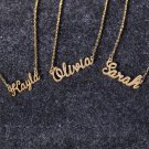 Fashion Unisex Women Men Cursive Custom Name Collar Chain Nameplate Pendant Necklace