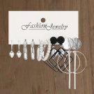 CS5467725 Pearl Silver Color Hoop Earrings Acrylic Dangle Earrings for Women Butterfly Twist