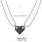 2Pcs Heart Brick Couples Love Necklace For Lovers Women Men Lego Elements Friends