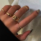 16812 Modyle Boho Gold Color Heart Rings Set For Women Vintage Geometric Cross Pearl