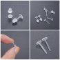 50Pcs/Pack Plastic Stud Earring Anti Allergy Ear Protect From Ear Hole Blockage