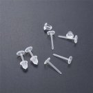 50Pcs/Pack Plastic Stud Earring Anti Allergy Ear Protect From Ear Hole Blockage