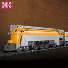 GULO GULO CO 490 Steam Train Building Blocks City Locomotive Toys Technical Rail Model Bricks