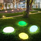 Solar Lights Outdoor, Glow Cobble Stone Shape Solar Garden Light Waterproof Color