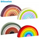 Hot Arch Bridge Rainbow Building Blocks Kids Montessori Educational Games Color and Shape