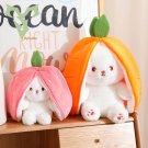 Kawaii Reversible Fruit Rabbit Plush Toy Soft Stuffed Fruit