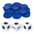 Left Right Center Dice Game Center Table Game With 3 Dices And 24 Random Color Chips