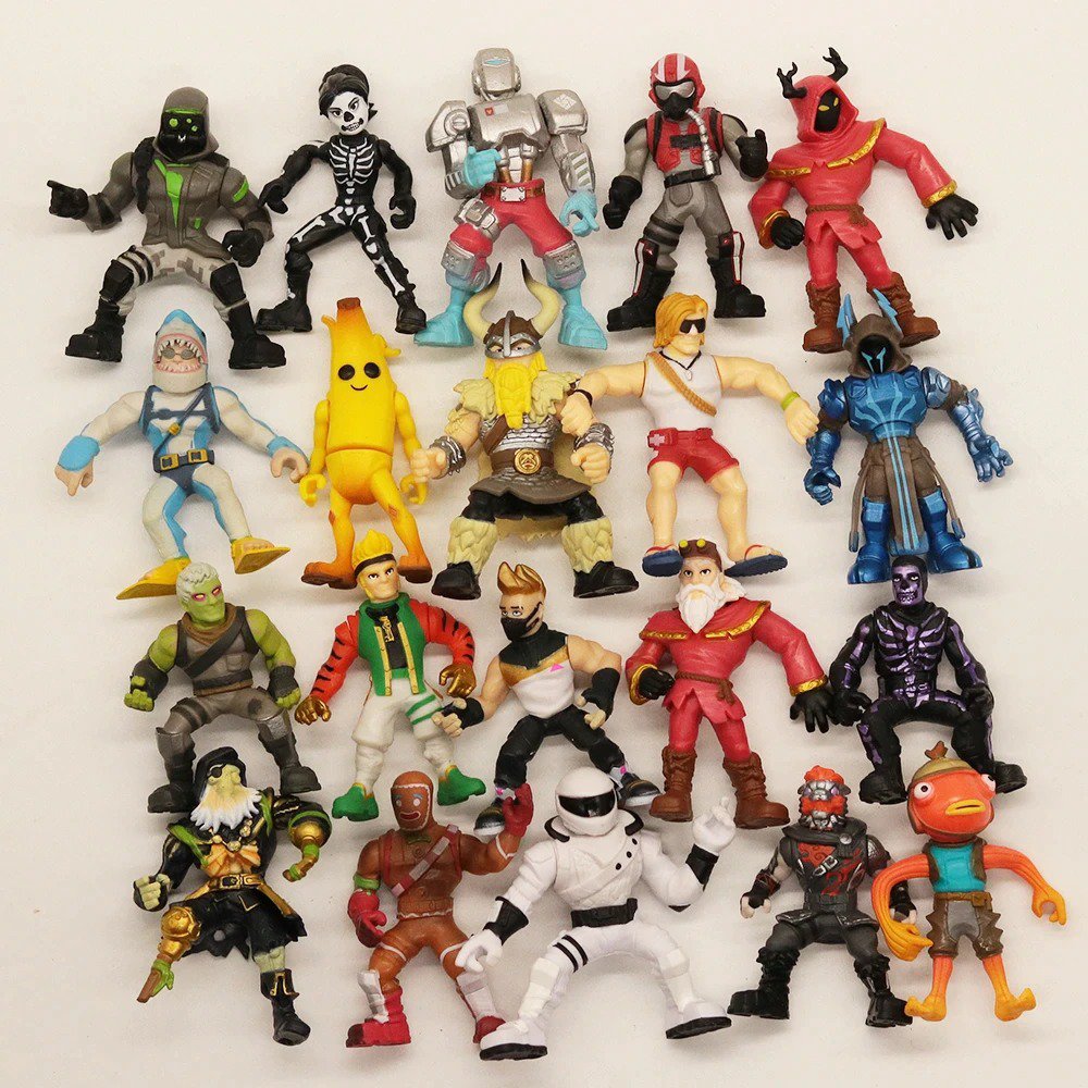 5/10/15 pcs Unique Fortnites Toys Figure With Weapon Accessory Peely