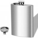 LMETJMA 1 4 5 6 7 8 9 10 oz Stainless Steel Hip Flask with Funnel Pocket Hip Flask Alcohol Whiskey