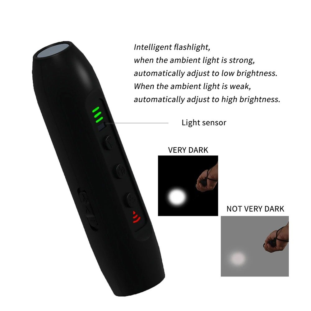 Ultrasonic Dog Repellents with LED Flashlight Plastic Electronic Training Devices 3 Modes