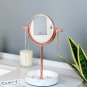 Double Side Makeup Mirror 3x Magnification Jewelry Watches Holder Earring Necklace Ring Tray