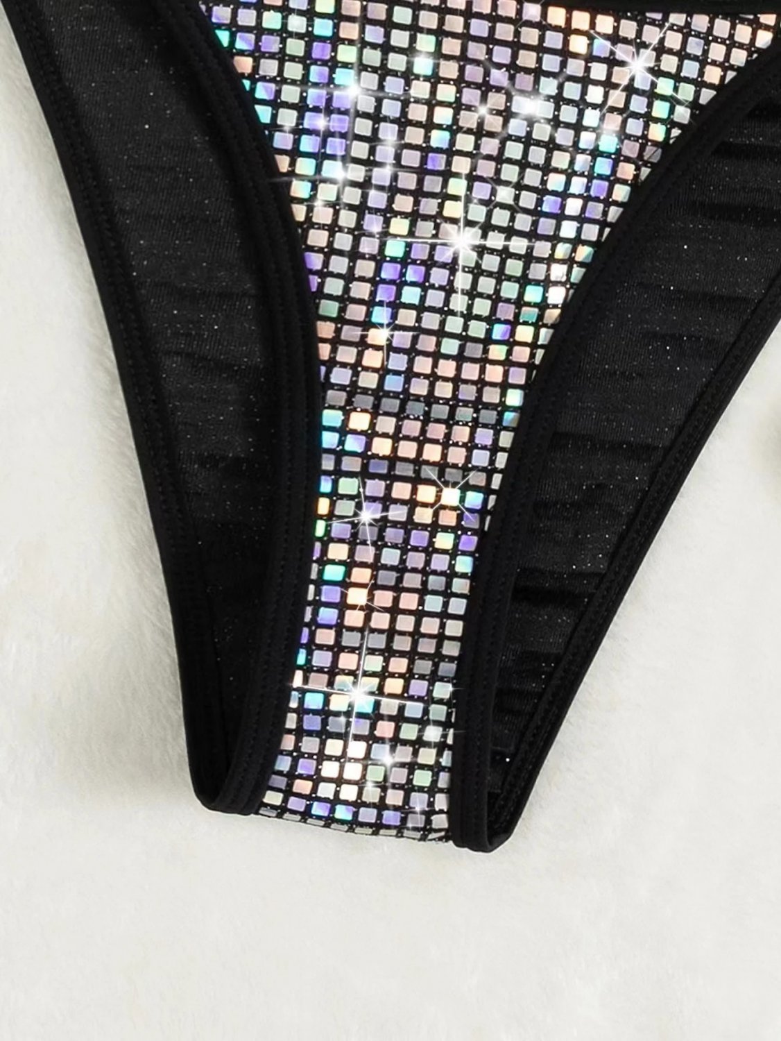 Bikinis 2023 Mujer New Flash Sequin Low Waist Sexy Bikini