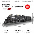 The Bigboy Steam Locomotive Train Building Blocks City Model