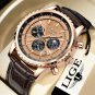 Watches Mens 2023 LIGE Casual Leather Quartz Men's Watch Top Brand Luxury Business