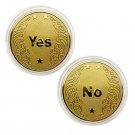 2PCS Creative Coin Collectible Great Gift Yes Or No Decision Coin Art Collection YES NO
