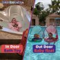 Mambobaby Non-inflatable Baby Swimming Float with Canopy Solid Liner