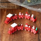 Wooden Train Christmas Ornament Merry Christmas Decoration For Home Table 2023 Xmas Gifts