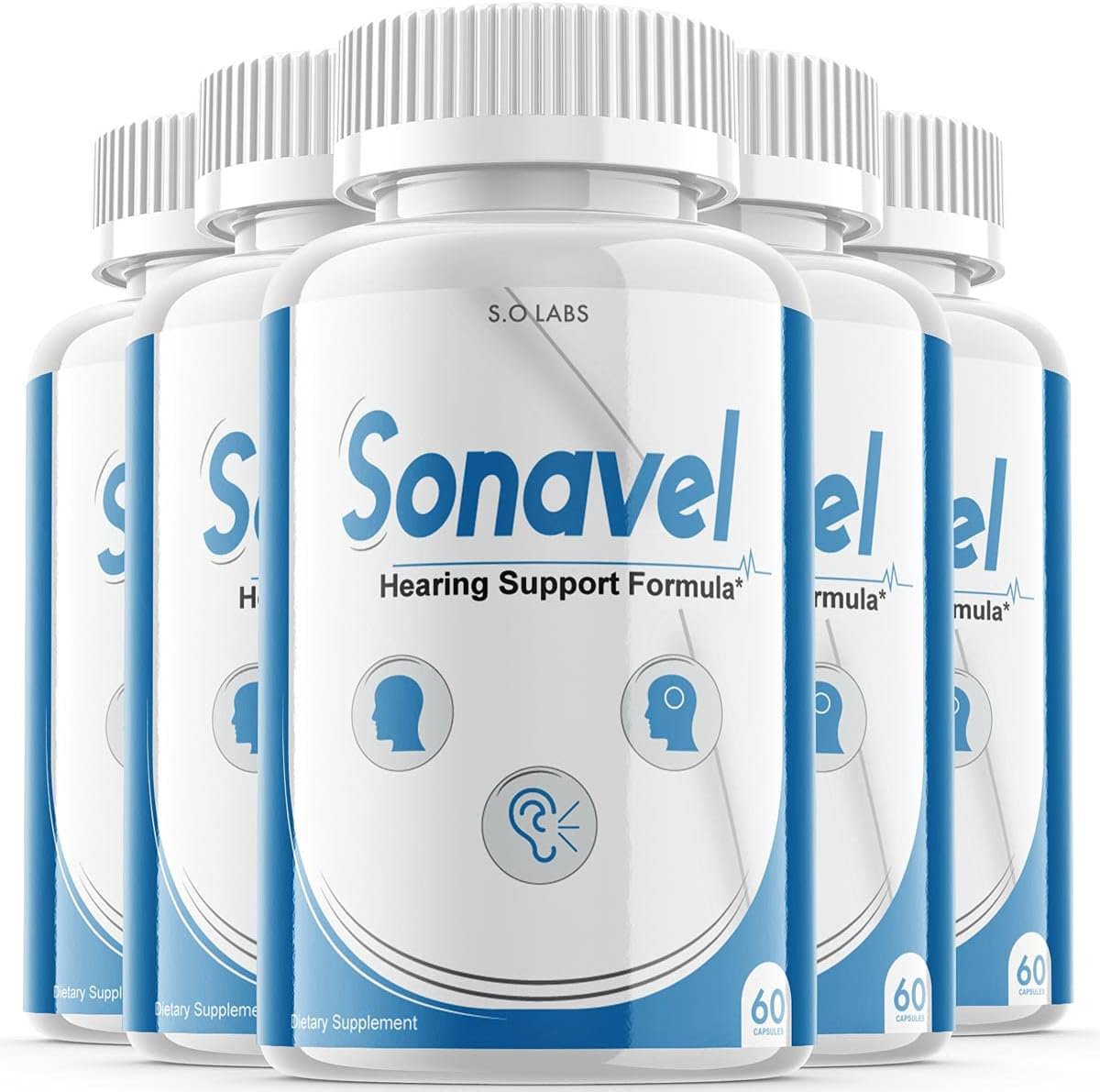 Sonavel Hearing Support Tinnitus Formula Supplement Pills (5 Pack)