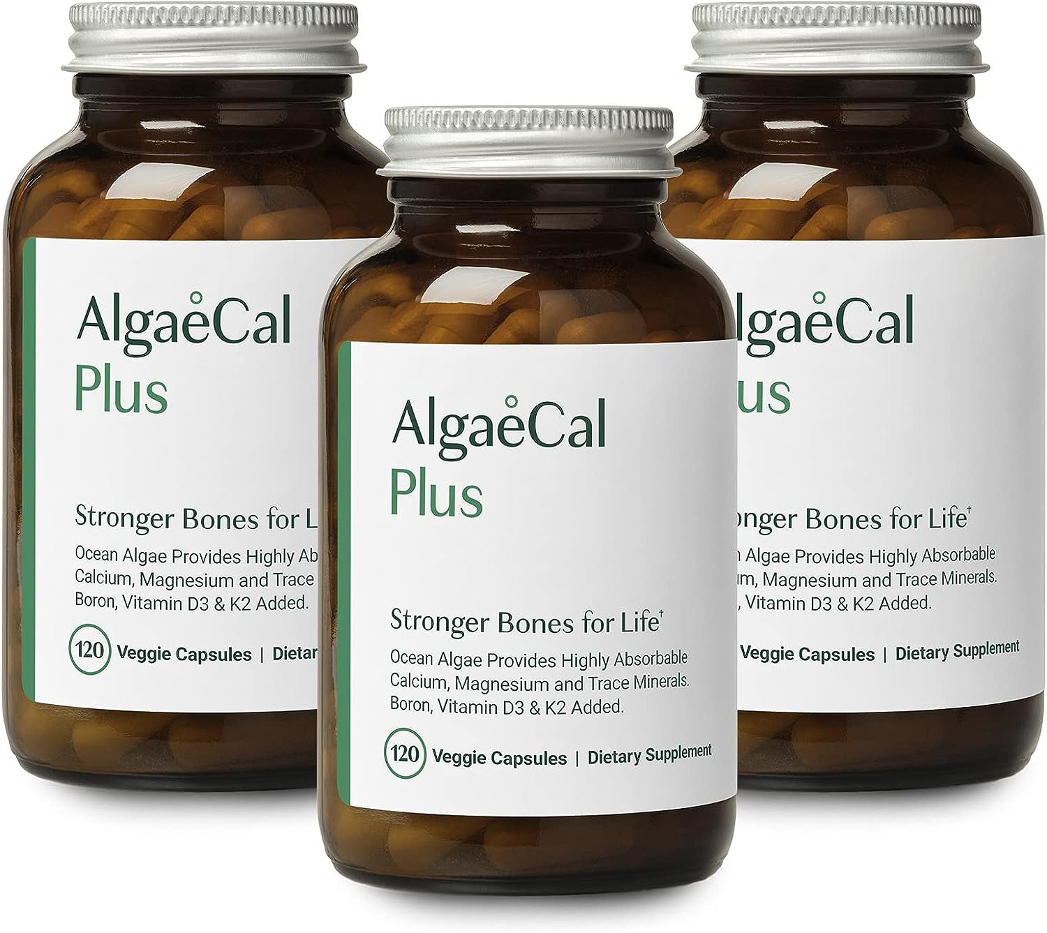 AlgaeCal Plus - Plant-Based Calcium Supplement with Magnesium, Boron ...