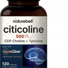 NatureBell Citicoline Capsule Supplement, Made with Colineclear, 500mg Citicoline Plus
