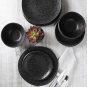 Gibson Home Yoko Round Melamine Dinnerware Set, Service for Four (12pcs), Matte Black