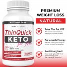 ThinQuick Keto Diet Pills Ultra Fast Advanced Weight Loss BHB Fat Burner for Her