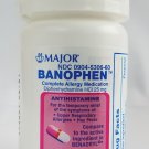 Major Banophen Diphenhydramine Capsules 25mg 100ct