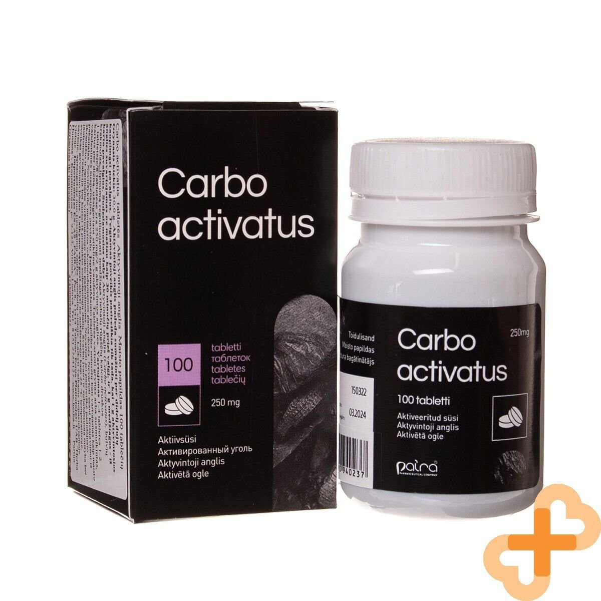 CARBO ACTIVUS Activated Carbon 100 Tablets Bloating Reduction Support ...