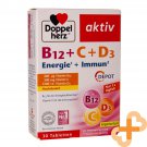 DOPPELHERZ Aktiv B12+C+D3 Depot 30 Maintain Energy Reduce Fatigue Tablets