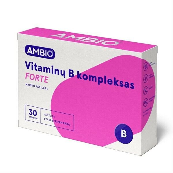 AMBIO Vitamin B Complex Strong 30 Tablets Brain & Nervous System