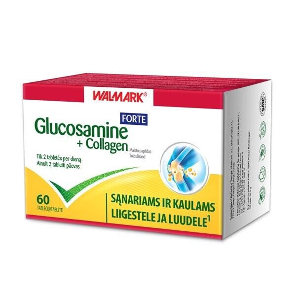 WALMARK Glucosamine + Collagen Forte 60 Tablets Joints and Bones Health