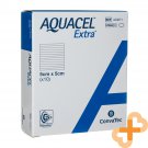 CONVATEC AQUACEL EXTRA Bandage 5x5 cm 10 Pcs. Non-adhesive for Exuding Wounds