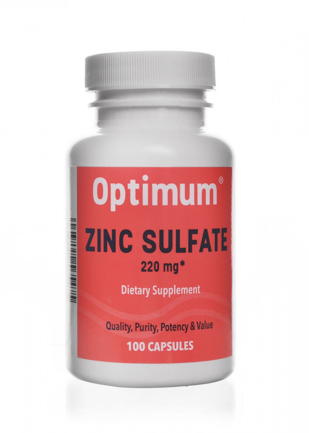Zinc Sulfate 220 mg 100 Count Capsules Dietary Supplement