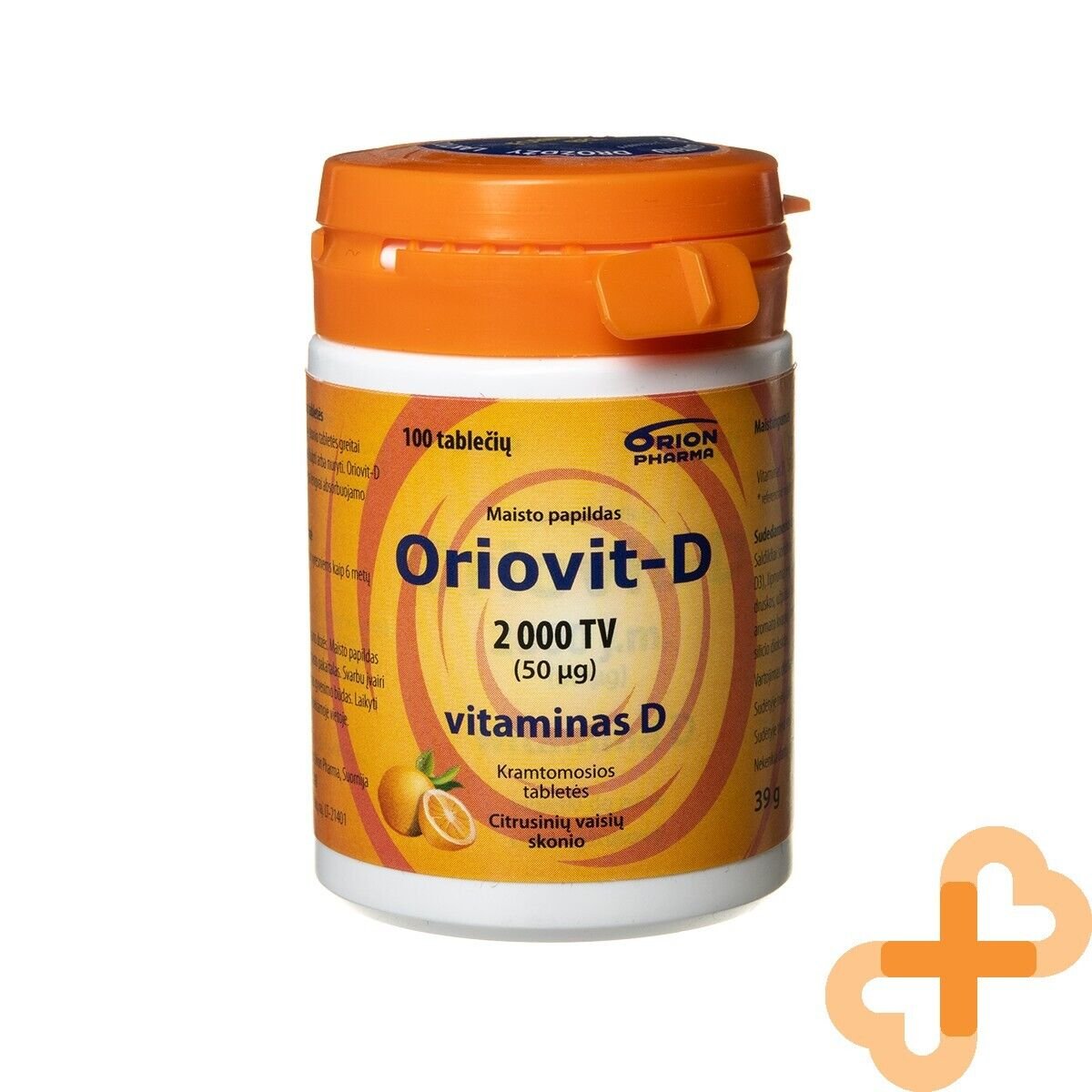 ORIOVITD 50 µg 2000 IU Vitamin D 100 Chewable Tablets Citrus Flavor