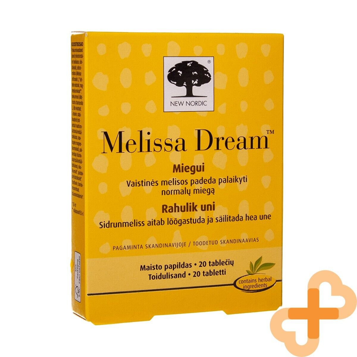 NEW NORDIC Melissa Dream 20 Tablets Helps to Relax and Sleep Better Supplement