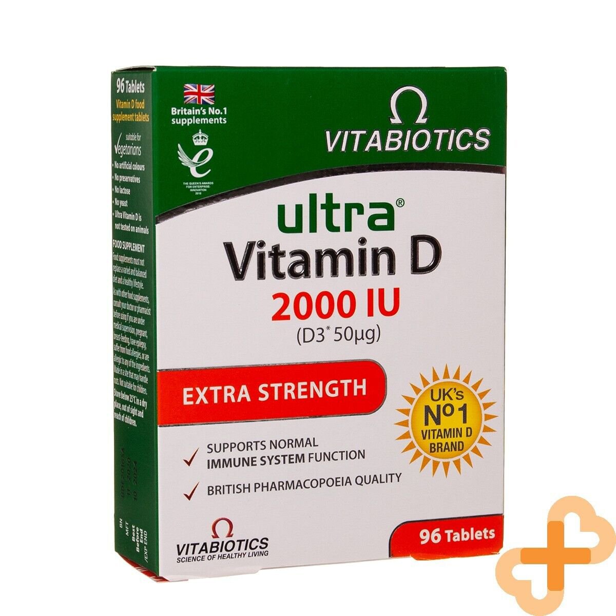 VITABIOTICS Ultra Vitamin D3 2000IU Extra Strenght 96 Tablets Immune System