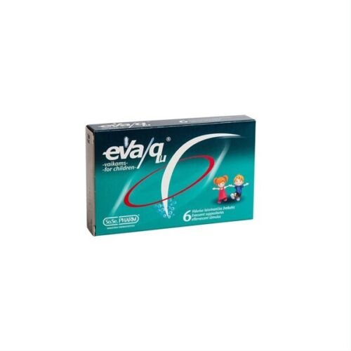 EVA/QU Laxative Suppositories for Children Kids from 2 years 6 Pcs. Constipation